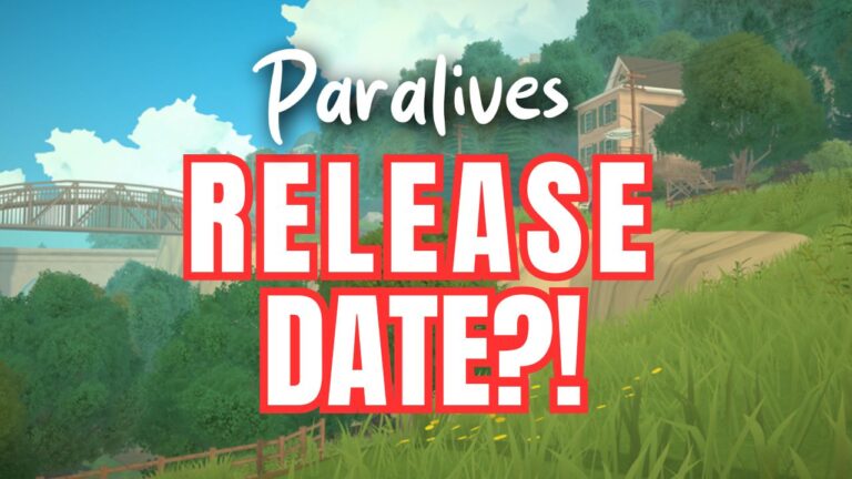 A nature screenshot from Paralives with "Paralives Release Date" Written on it