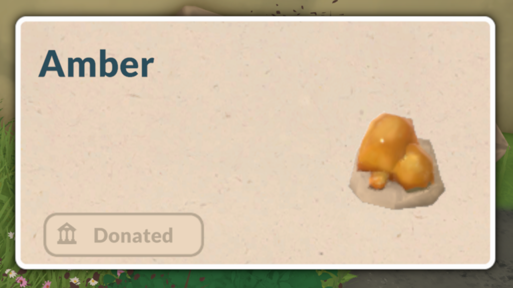 This is a screenshot from Paralives showing the amber gem